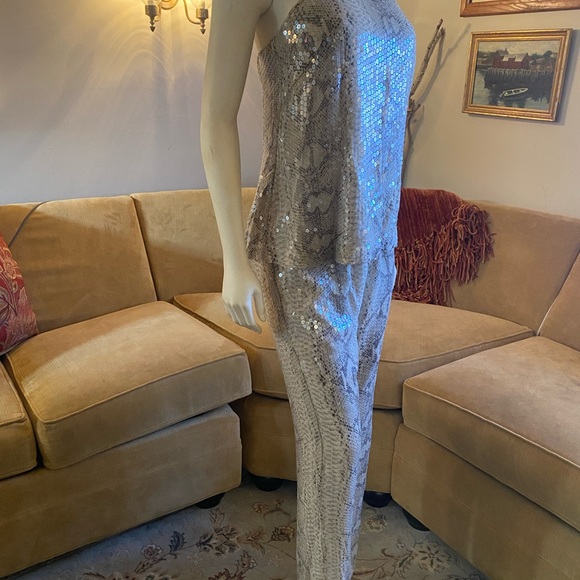 Stunning 2 piece silk snake sequin ...everything ! - Picture 11 of 11